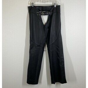 First Classics Leather Chaps Mens Large Motorcycle Riding Biker Lined Pants